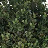 Close-up of Hill Interiors Red Tipped Leaf Spray showing dense faux foliage with fine veining and a gradient from deep green to red-tinged tips.