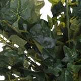 Close-up of Hill Interiors Ivy Pick faux foliage showing densely layered green plastic ivy leaves with pointed shapes and veined detail on trailing stems.