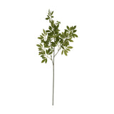 Hill Interiors Long Fennel Stem faux plant with slender branches and serrated green leaves on a tall stalk, shown against a plain white background.