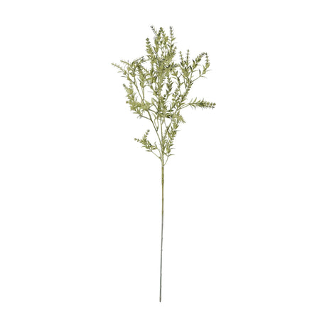 Hill Interiors Broom Stem faux plant with slender green foliage and needle-like leaves fanning along tall upright branches, shown on a plain white background.