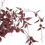 Hill Interiors Ornamental Burgundy Leaf faux foliage stem with red-toned veined leaves and trailing branches, shown against a plain white background.