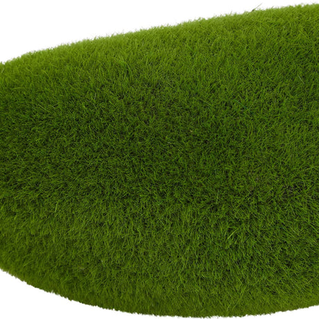 Close-up of Hill Interiors Faux Moss Three-Piece Pack showing the tufted green surface with darker forest and brighter emerald tones on a white background.