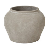 Hill Interiors Ordo Shaded Sand planter with a rounded textured beige stoneware-effect body and wide rim, shown on a plain white background.