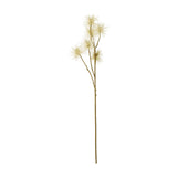 Hill Interiors Cream Xanthium Spray, an 81cm faux flower stem with wispy cream blooms on a slender branching form, shown on a plain white background.