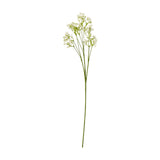 Hill Interiors Cream Gypsophila Stem, a 70cm faux flower stem with tiny cream blooms on fine branching green sprigs, shown on a plain white background.