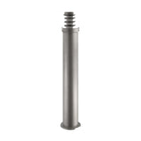 Reveal Louvred cast aluminium outdoor bollard light, 67cm, with a tall cylindrical grey body and a louvred, flat-topped lantern head, shown on a plain white background.