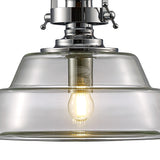 Reyna 33cm Medium 1 Light Pendant Light - Polished Chrome & Clear