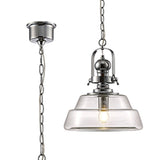 Reyna 33cm Medium 1 Light Pendant Light - Polished Chrome & Clear