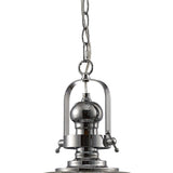 Reyna 39cm Large 1 Light Pendant Light - Polished Chrome & Clear