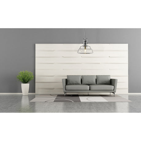 Reyna 39cm Large 1 Light Pendant Light - Polished Chrome & Clear