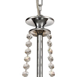 Rhea 50cm 3 Light Crystal & Glass Chandelier - Polished Chrome