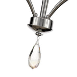 Rhea 50cm 3 Light Crystal & Glass Chandelier - Polished Chrome