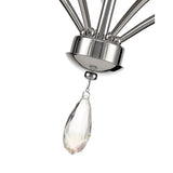 Rhea 64cm 5 Light Crystal & Glass Chandelier - Polished Chrome