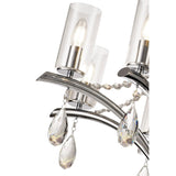 Rhea 80cm 8 Light Crystal & Glass Chandelier - Polished Chrome