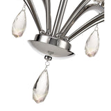 Rhea 80cm 8 Light Crystal & Glass Chandelier - Polished Chrome