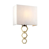 Ria Medium 1 Light Wall Light - Aged Brass