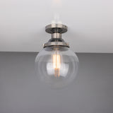Riad Glass Globe Flush Ceiling Light - 20cm