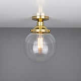 Riad Glass Globe Flush Ceiling Light - 20cm