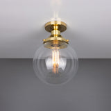 Riad Glass Globe Flush Ceiling Light - 20cm