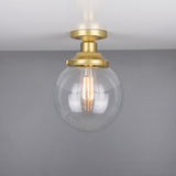 Riad Glass Globe Flush Ceiling Light - 20cm