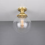 Riad Glass Globe Flush Ceiling Light - 20cm
