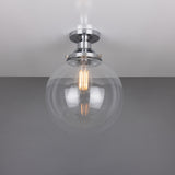 Riad Glass Globe Flush Ceiling Light - 25cm