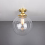 Riad Glass Globe Flush Ceiling Light - 25cm