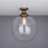 Riad Glass Globe Flush Ceiling Light - 30cm