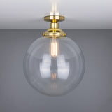 Riad Glass Globe Flush Ceiling Light - 30cm