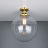 Riad Glass Globe Flush Ceiling Light - 30cm
