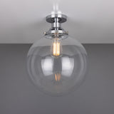 Riad Glass Globe Flush Ceiling Light - 30cm