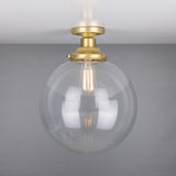 Riad Glass Globe Flush Ceiling Light - 30cm