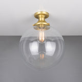 Riad Glass Globe Flush Ceiling Light - 30cm