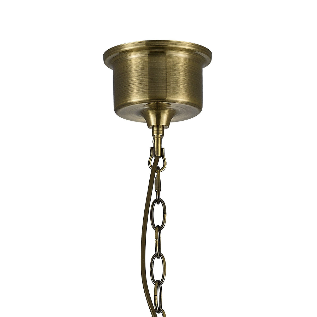 Riley 31cm Small Bell 1 Light Pendant Light - Antique Brass & Cognac