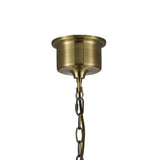 Riley 38cm Medium Bell 1 Light Pendant Light - Antique Brass & Cognac