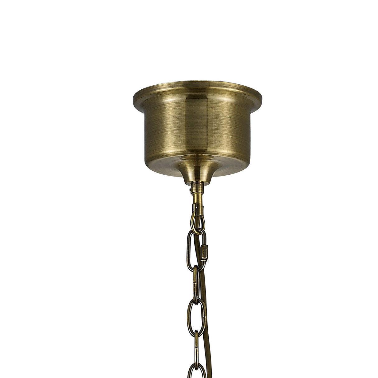 Riley 43cm Large Bell 1 Light Pendant Light - Antique Brass & Cognac