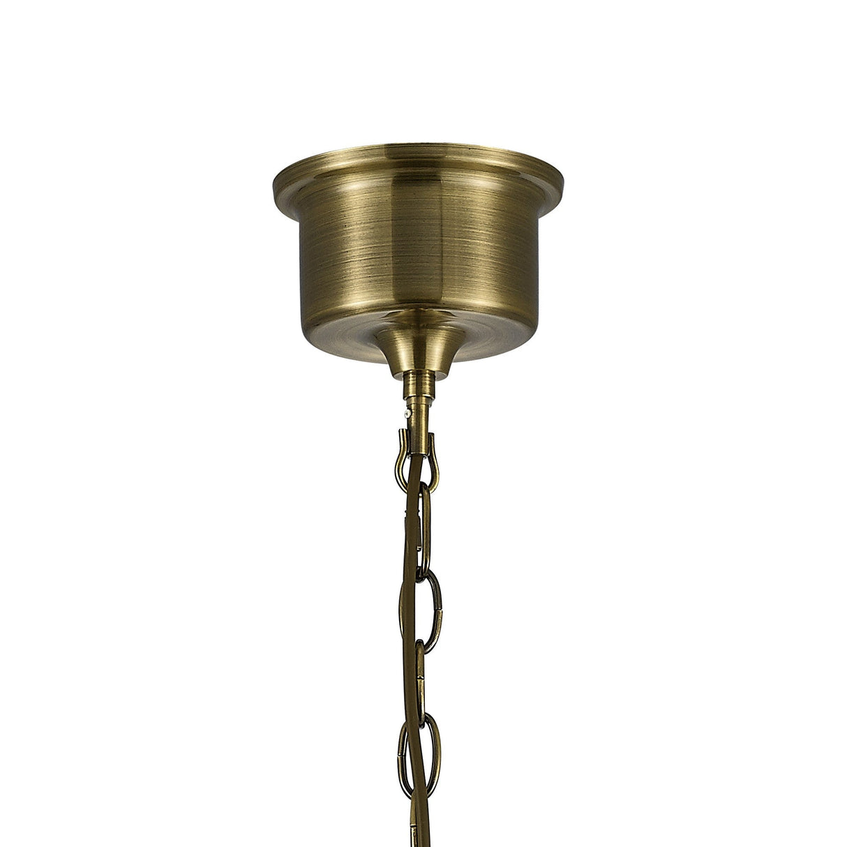 Riley 24cm Small Ball 1 Light Pendant Light - Antique Brass & Cognac