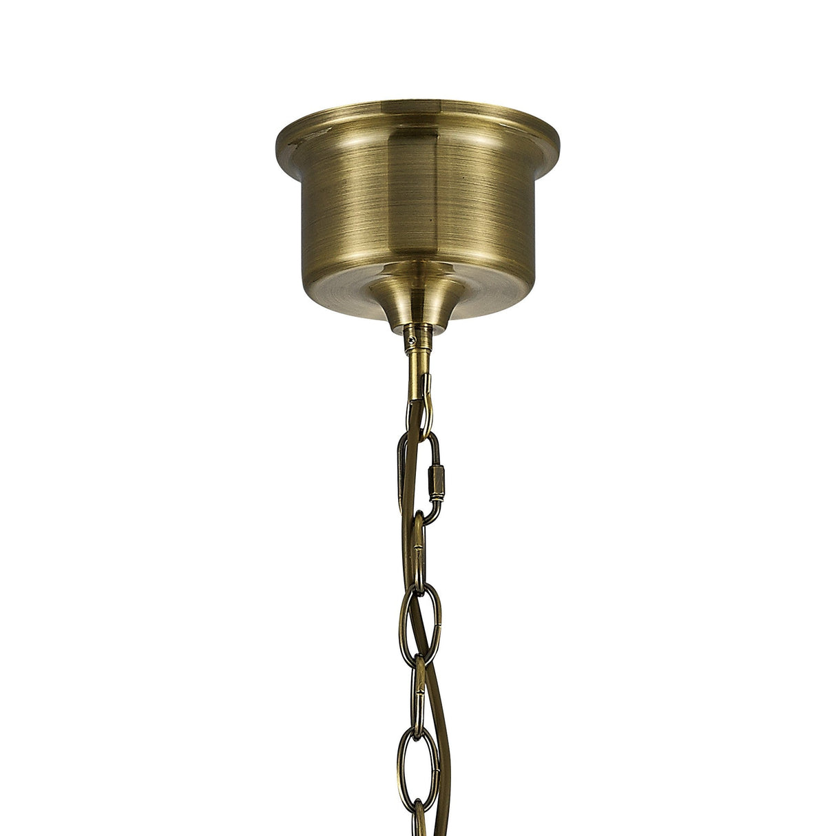 Riley 33cm Medium Ball 1 Light Pendant Light - Antique Brass & Cognac