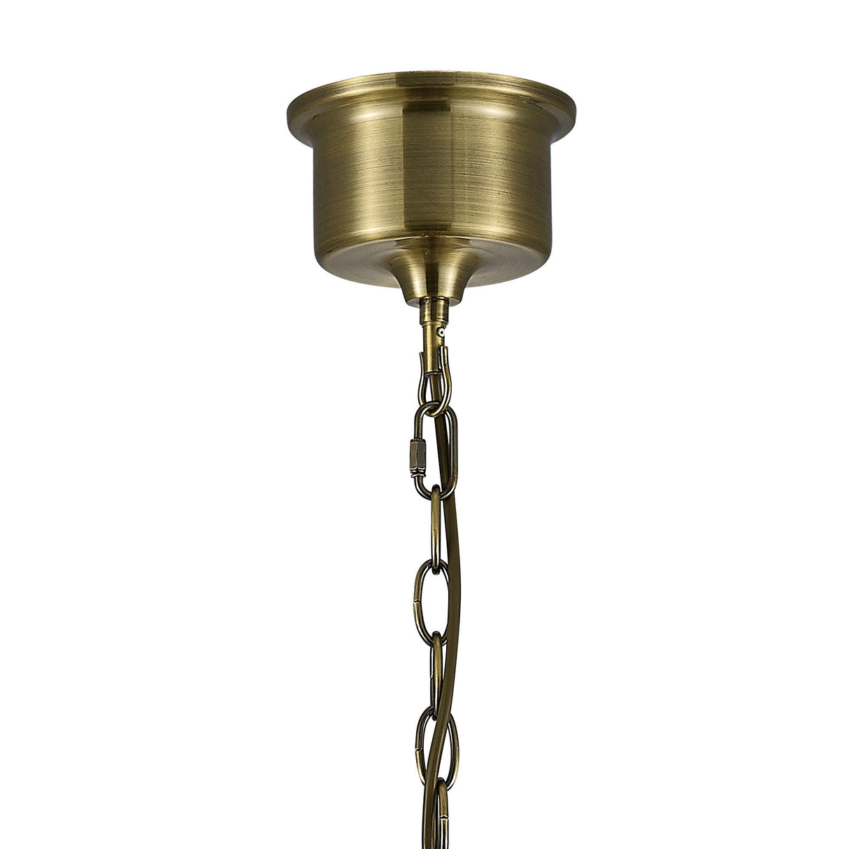 Riley 40cm Large Ball 1 Light Pendant Light - Antique Brass & Cognac