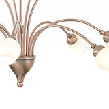 Rimini 69cm 12 Light Opal Glass Chandelier - Antique Copper