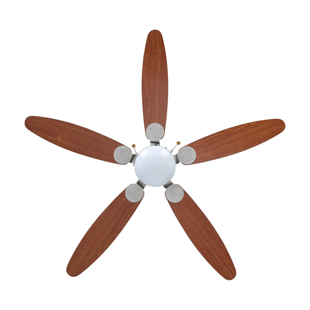 Rinvessa Ceiling Fan with Light - Satin Nickel