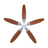 Rinvessa Ceiling Fan with Light - Satin Nickel