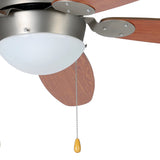 Rinvessa Ceiling Fan with Light - Satin Nickel