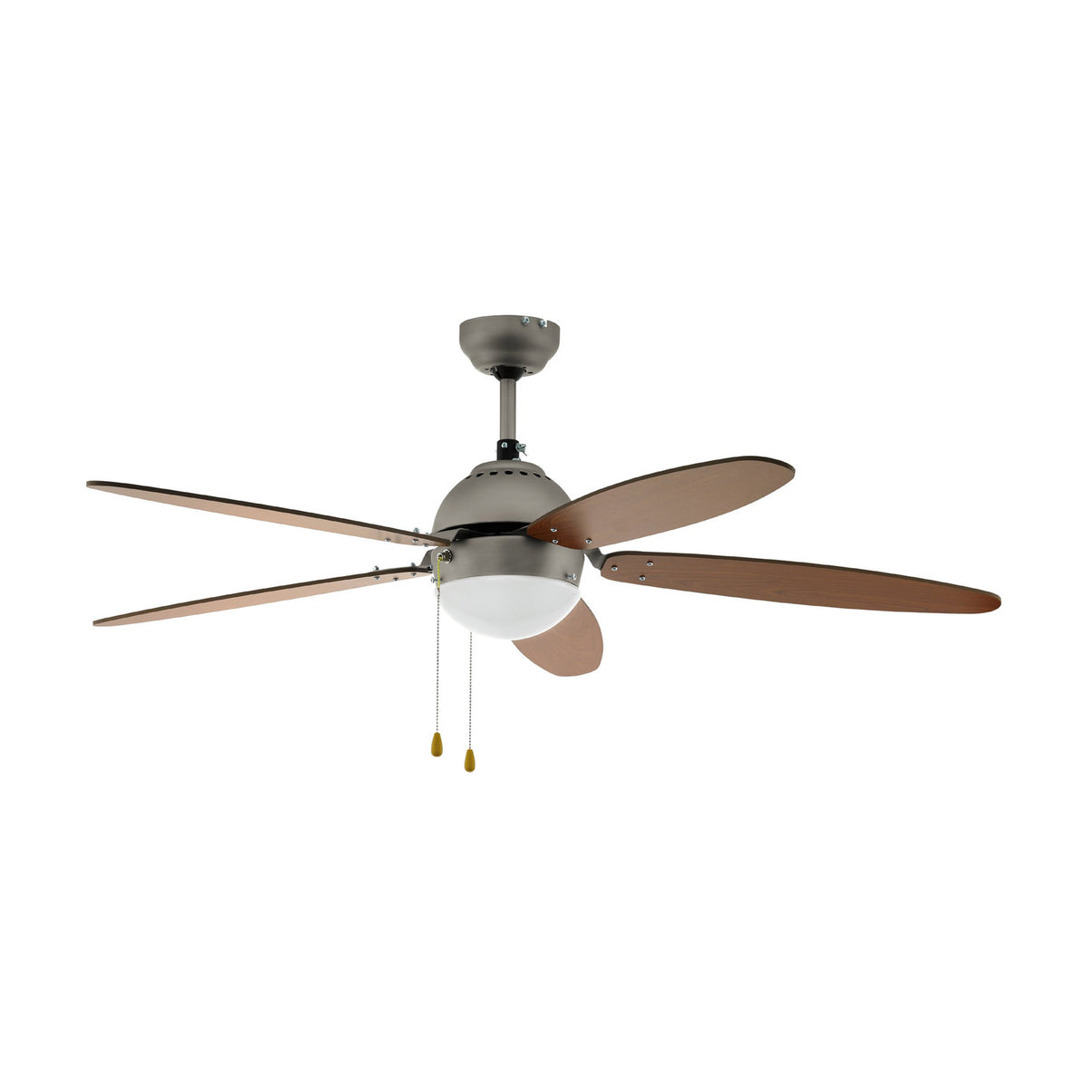 Rinvessa Ceiling Fan with Light - Satin Nickel
