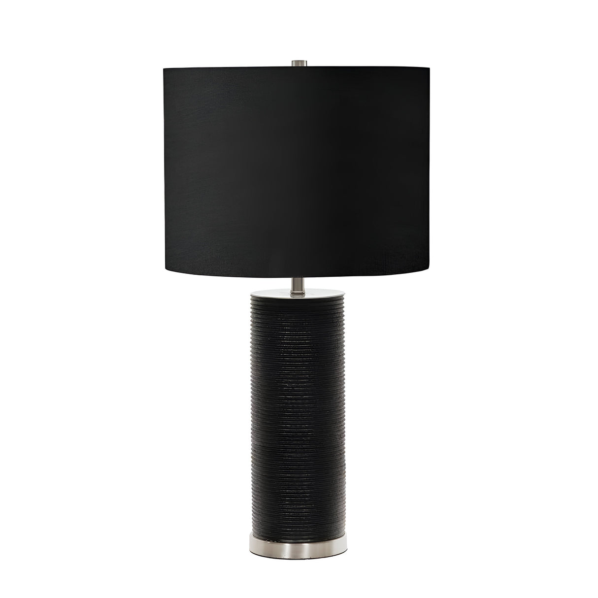 Ripple 1 Light Table Lamp - Black with Black Shade