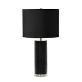 Ripple 1 Light Table Lamp - Black with Black Shade