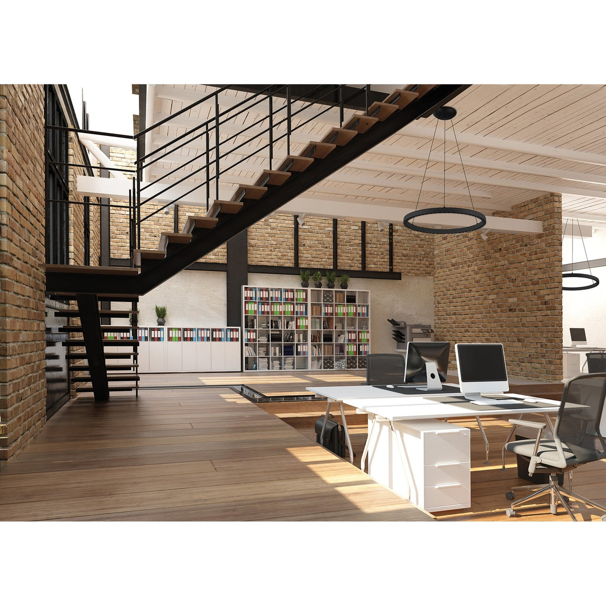 Riumar 62cm LED Suspension Light 55W 3000K - Black