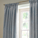 Acorn Tonal Jacquard Polyester Pencil Pleat Curtains - Wedgewood