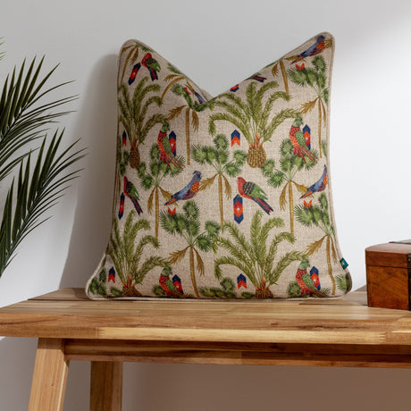 Akamba Animal Linen Cushion - Multicolour