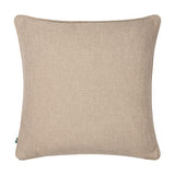 Akamba Animal Linen Cushion in natural beige linen-look fabric with piped edges, plain reverse side shown against a white background.
